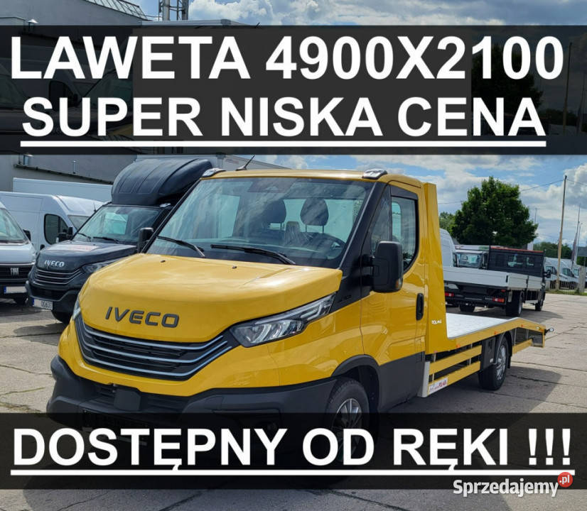 Iveco Daily 35S18A8H V Laweta Platforma 4900 X żółty zachodniopomorskie Szczecinek