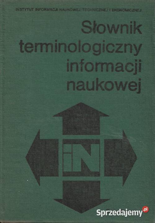 Słownik terminologiczny informacji naukowej twarda Puławy