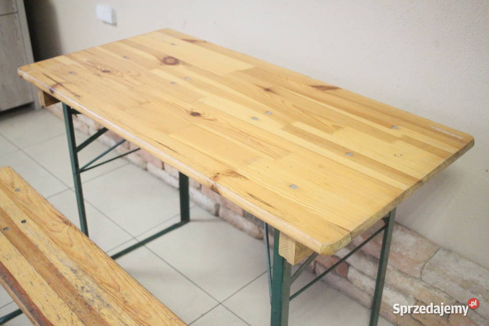 Komplet mebli ogrodowych stół 2 ławki Pszczyna