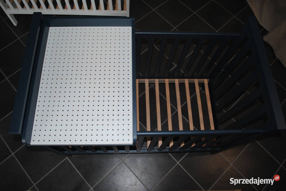 Łóżeczko dziecięce granatowe przewijak 120x60 Błonie