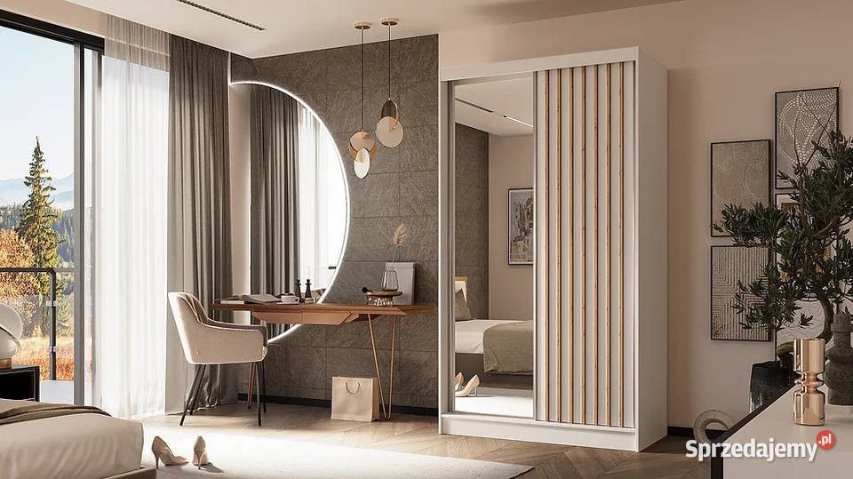 Szafa 120 LUSTRO LAMELE szybka wysyłka wiele 216cm
