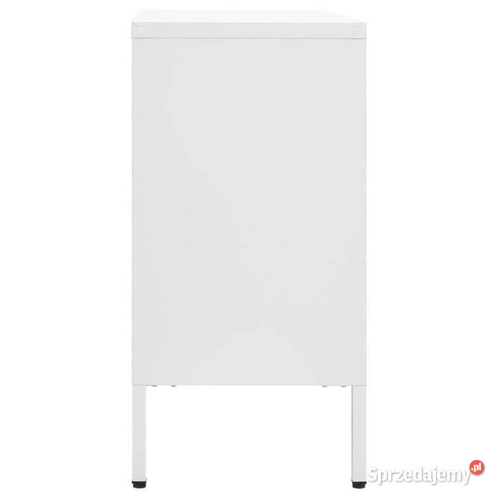 Komoda biała 75x35x70 stal i szkło hartowane Komody sprzedam