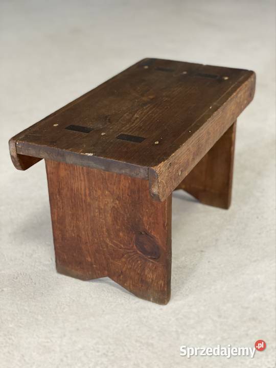 Stary drewniany taboret rustykalny Budno sprzedam