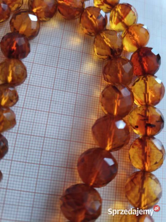 Naszyjnik Bursztyn Fasetowane Vintage Białystok