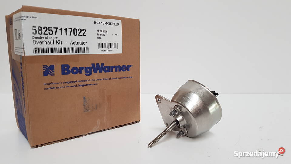 Nowy aktuator BorgWarner KKK 58257117022 Siedlce sprzedam