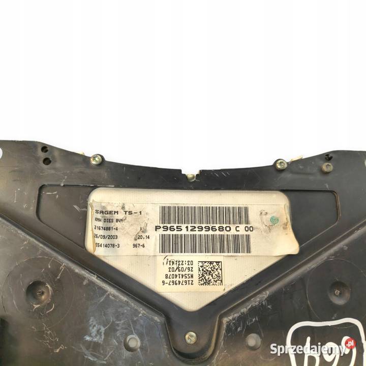 LICZNIK ZEGARY P9651299680 Peugeot 307 16 20 HDI Chełm