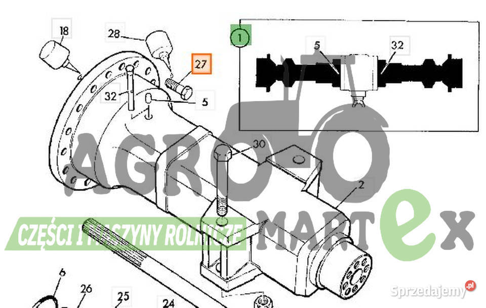 13213716 13213716 ŚRUBA OBUDOWY MOSTU M16x70 JCB Wichrów