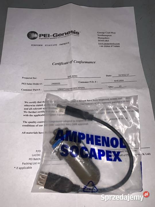 Amphenol USB3FTVKEY6A16GCAPAPA USB 16GB Memory Warszawa sprzedam