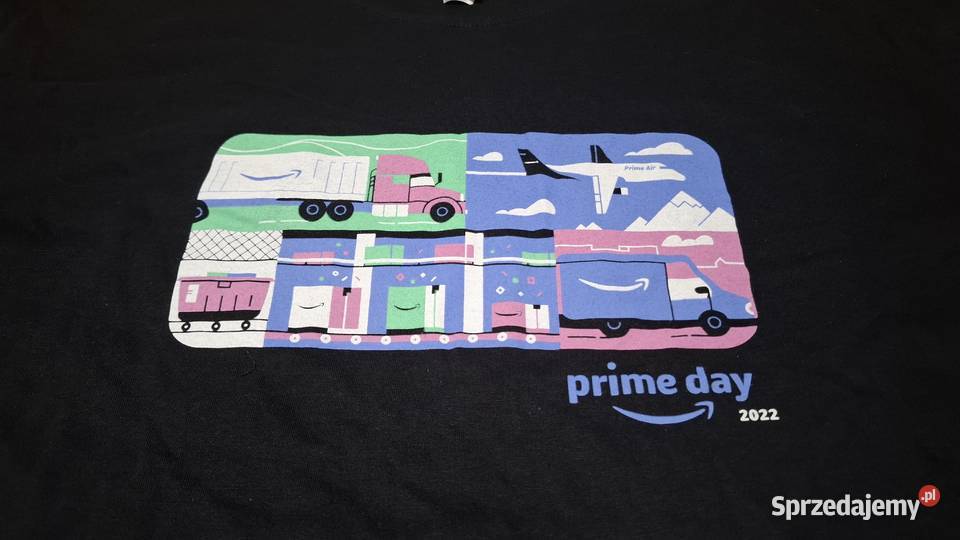 Koszulka krótki rękaw Tshirt czarna Amazon Roly Czeladź