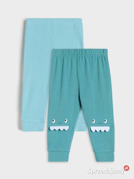 Legginsy niemowlęce Sinsay 74 dwupak potworki Spodnie Szczecin