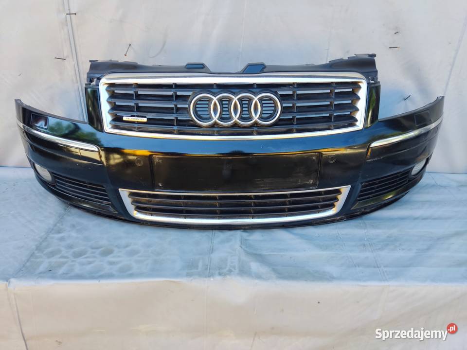 AUDI A8 D3 ZDERZAK PRZEDNI GRILL ATRAPA HALOGENY mazowieckie