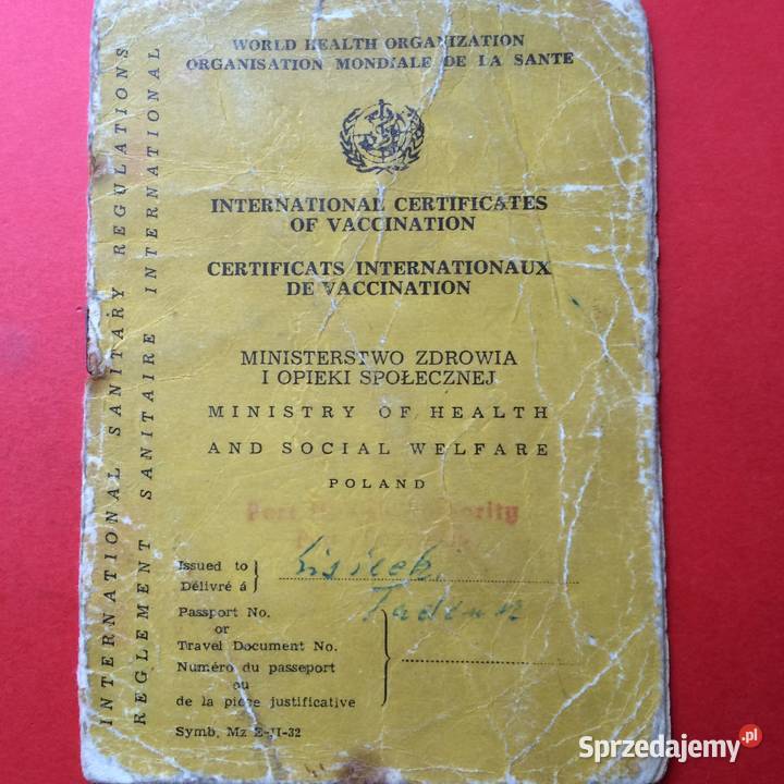 1419 Międzynarodowy Certyfikat Szczepień Szczecin