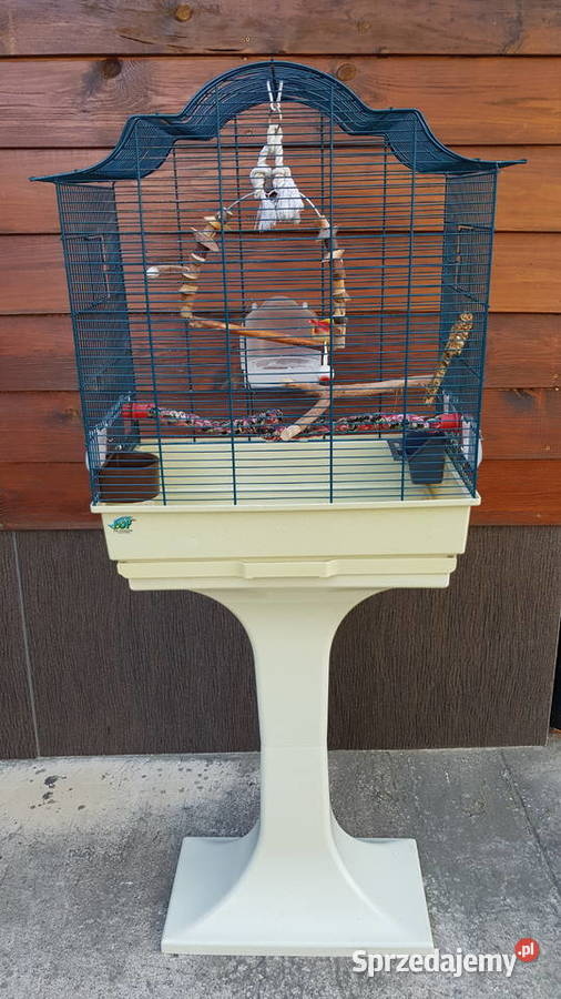 Klatka ptaków z podstawą i wyposażeniem 66x57x35