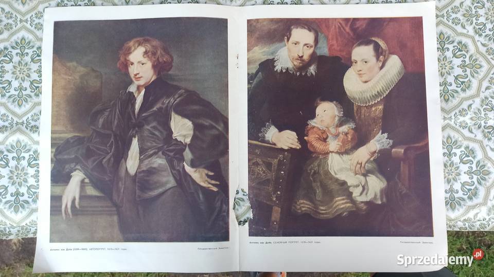Stara książka z reprodukcjami obrazów portretów łódzkie Wieluń