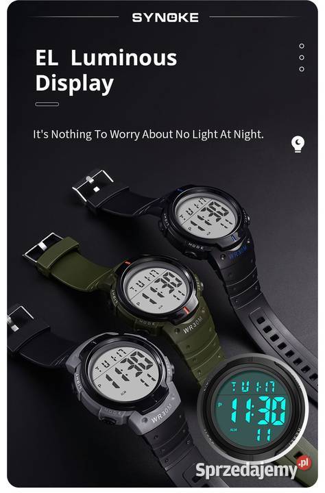 Sportowy zegarek męski militarny cyfrowy na rękę lubuskie Gorzów Wielkopolski