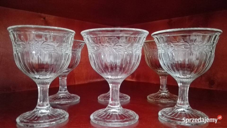 Kielichy puchary 6 szkło Ząbkowice Śląskie Porcelana i szkło Białystok