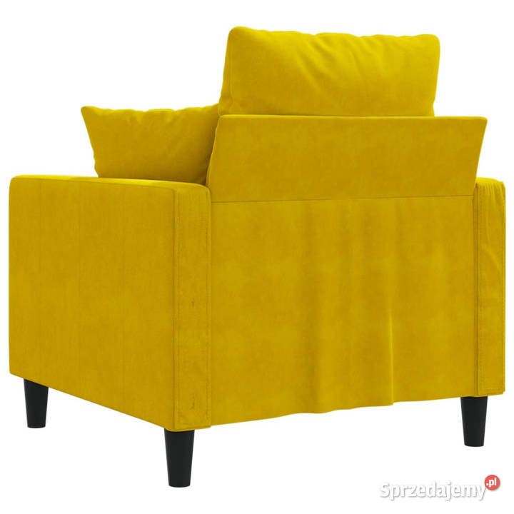 Fotel żółty 60 obity aksamitem WM359289 mazowieckie Warszawa