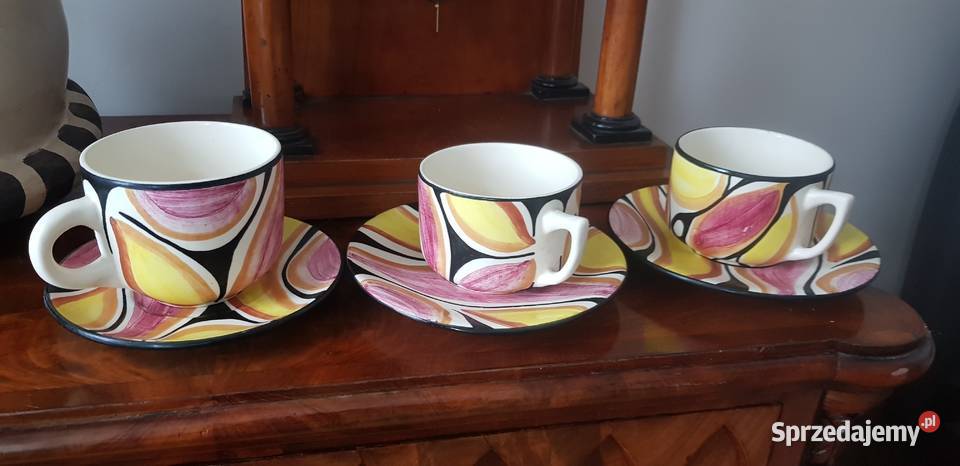 Filiżanki Koło ceramika polski dizajn warmińsko-mazurskie Orneta sprzedam