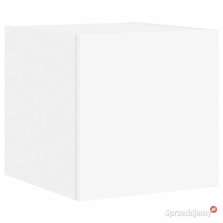 Ścienne szafki TV z LED 2 białe 305x35x30 RTV