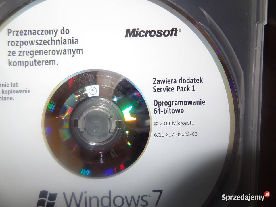 ORYGINALNA PŁYTA INSTALACYJNA WINDOWS 7 PROF 64 Oprogramowanie Poznań sprzedam