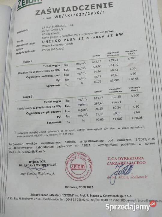 Piec kocioł Unieko Plus 12kW Mniszków sprzedam