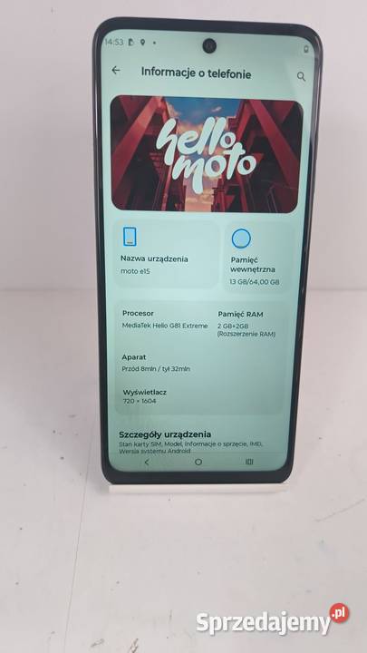 Smartfon MOTOROLA Moto E15 264GB Katowice