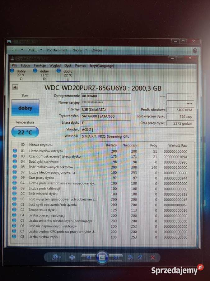 WD Purple 2TB SATA lubelskie Tomaszów Lubelski