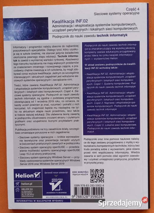 Kwalifikacja INF02 część 4 Sieciowe systemy informatyka i technika