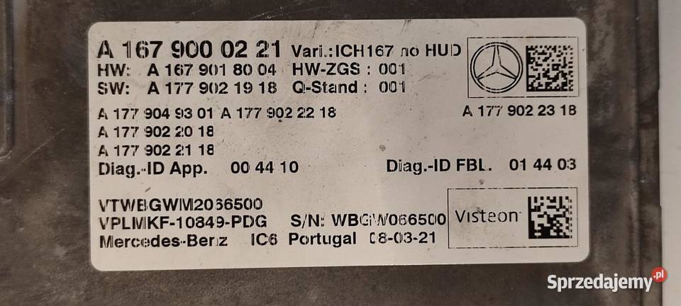 MERCEDES GLE53 W167 PRZEKAŹNIK MODUŁ STERUJĄCY