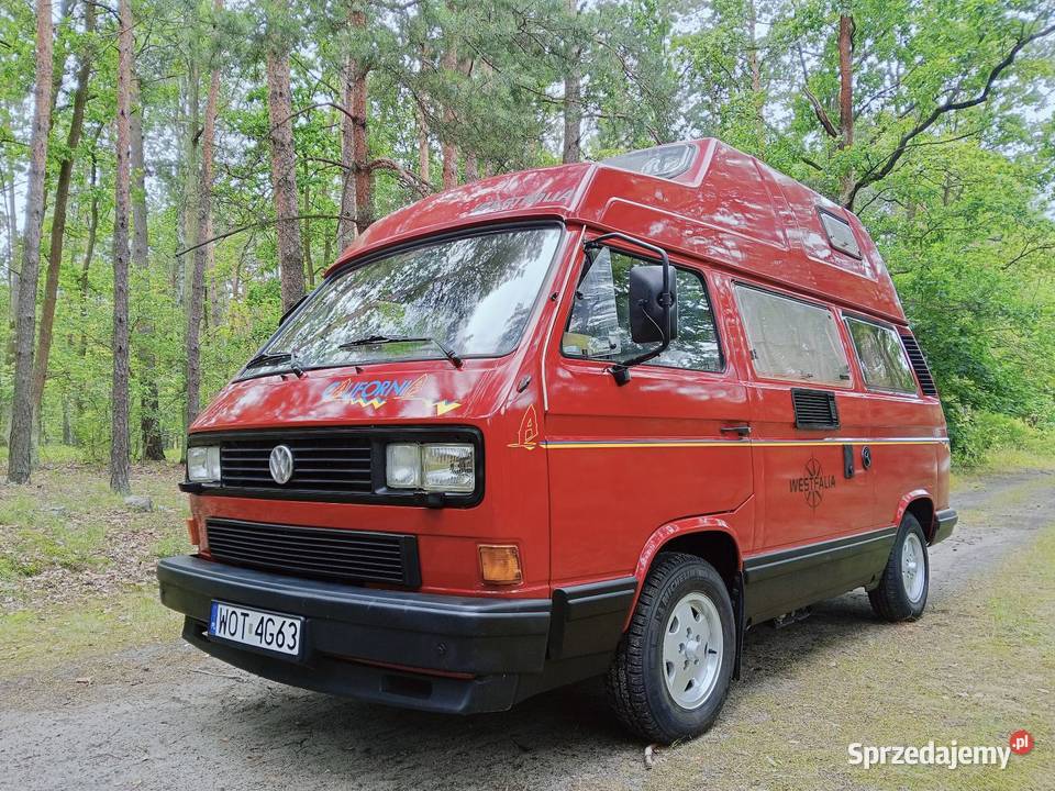 Volkswagen California Joker Transporter T3 czerwony mazowieckie Warszawa sprzedam