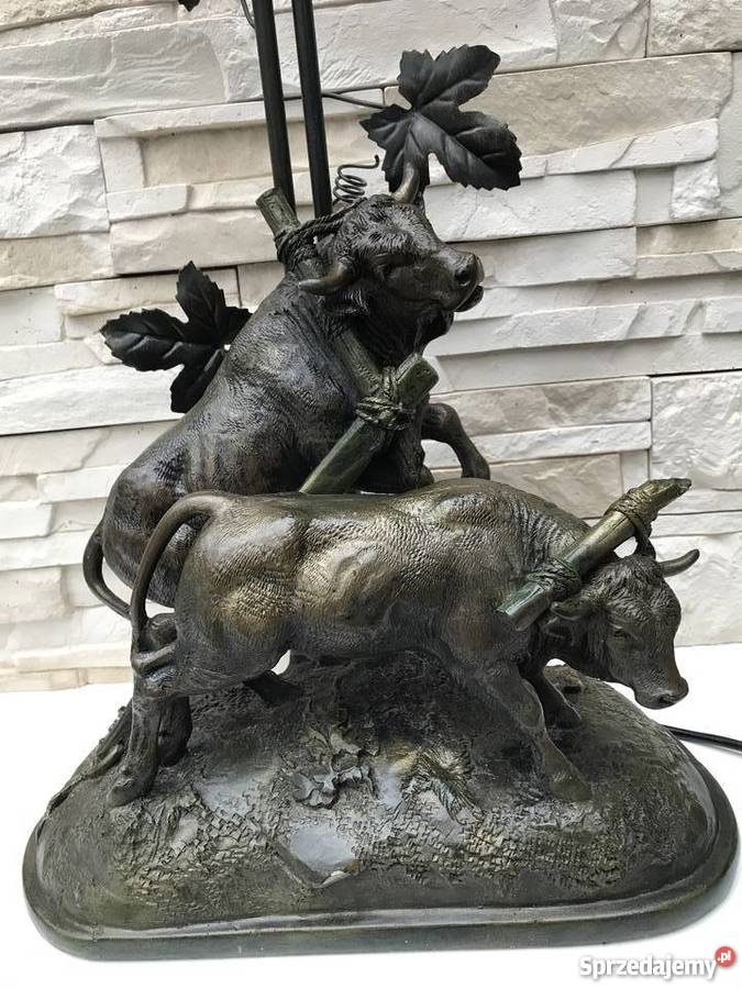 73 SYGNOWANA wielka rzeźba Lampa gabinetowa z Kłodzko