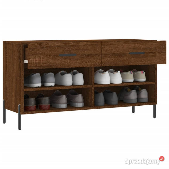 Ławka z miejscem na buty brązowy dąb 102x35x55 Warszawa