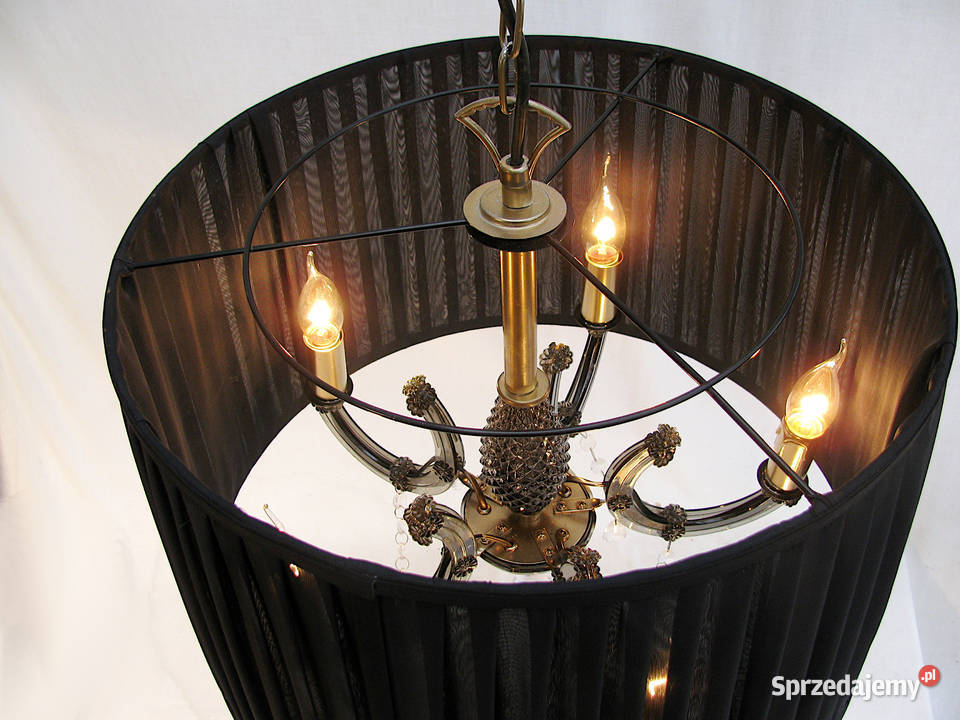 Lampa wisząca czarna kryształki II Szczecinek