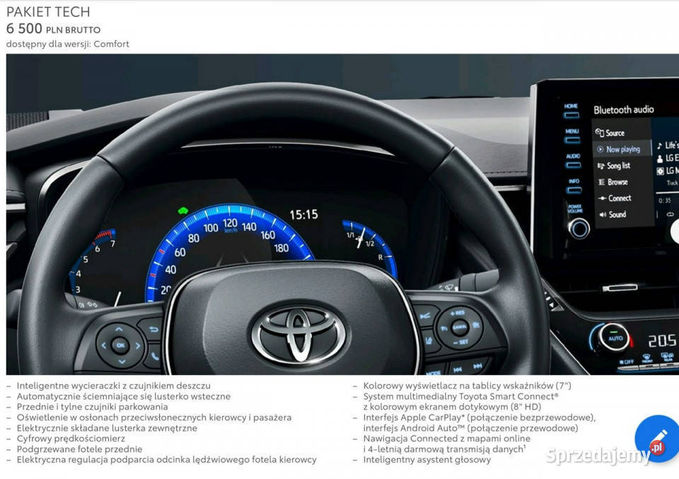 Toyota Corolla 2122 Salon Polska 18 HYBRID 1wł z elektryczne lusterka podlaskie sprzedam