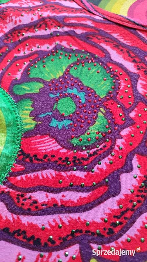 Piękna luźna bluzka desigual L XL kolorowy Gdańsk sprzedam