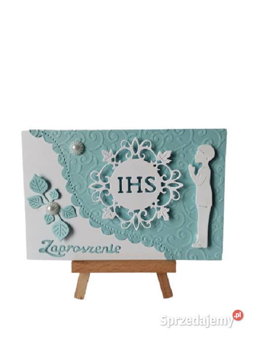 Zaproszenia Komunia Chłopiec Ihs Z Koronką C6 Poznań