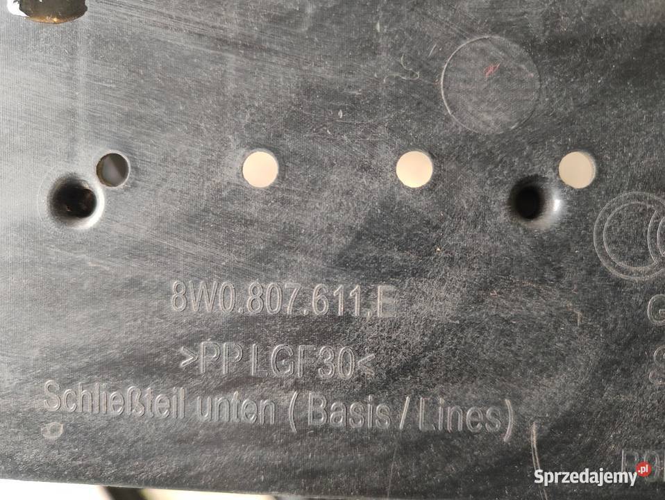 Osłona Płyta pod Zderzak Przedni Audi A4 B9 8W Pleszew