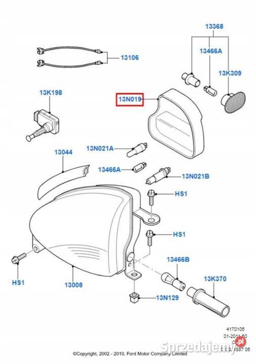 DEKIEL OSŁONA KIERUNKOWSKAZU LEWY PRZÓD FORD KA sprzedam