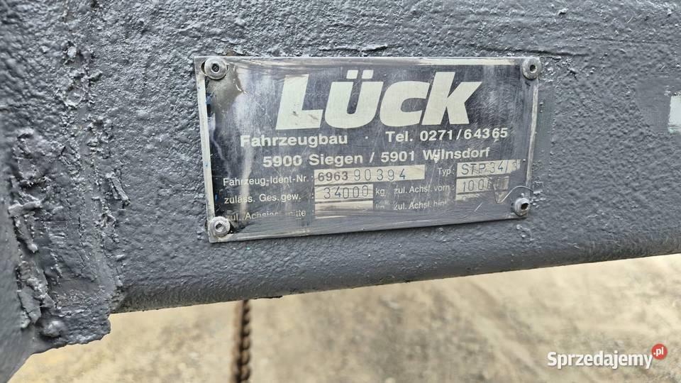 Naczepa Luck Niskopodwozie 3osie resor 175 wielkopolskie Pleszew