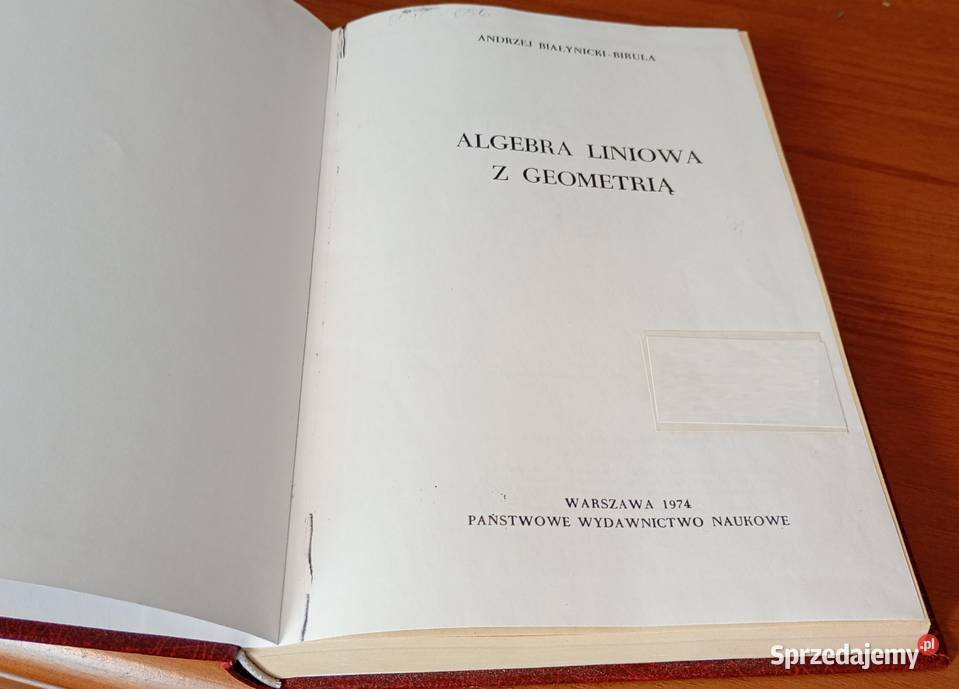 Algebra liniowa z geometrią Andrzej Podręczniki Gdańsk