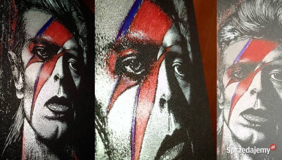 David Bowie Oryginalny obraz ręcznie grawerowany Sandomierz