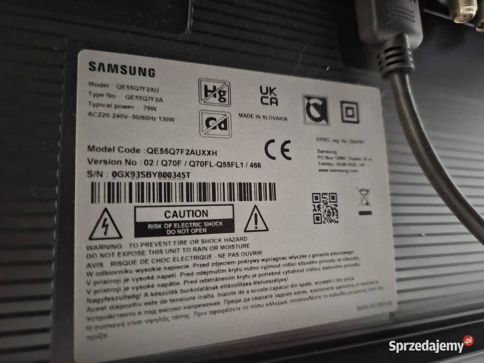 syndyk sprzeda TV Samsung 55 Bydgoszcz sprzedam