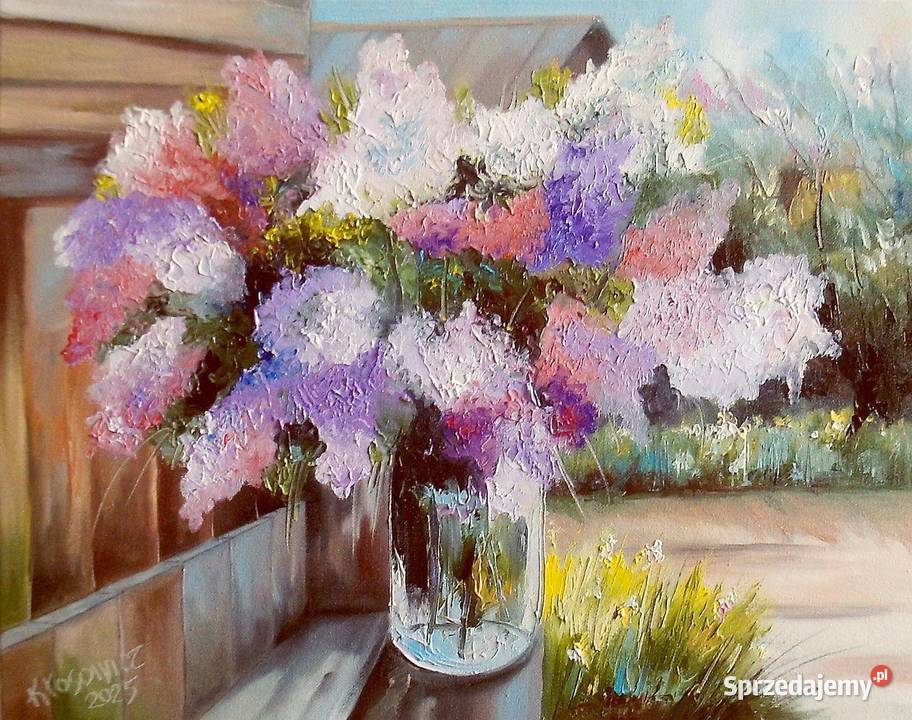 Obraz olejny Bzy XIX Barlinek