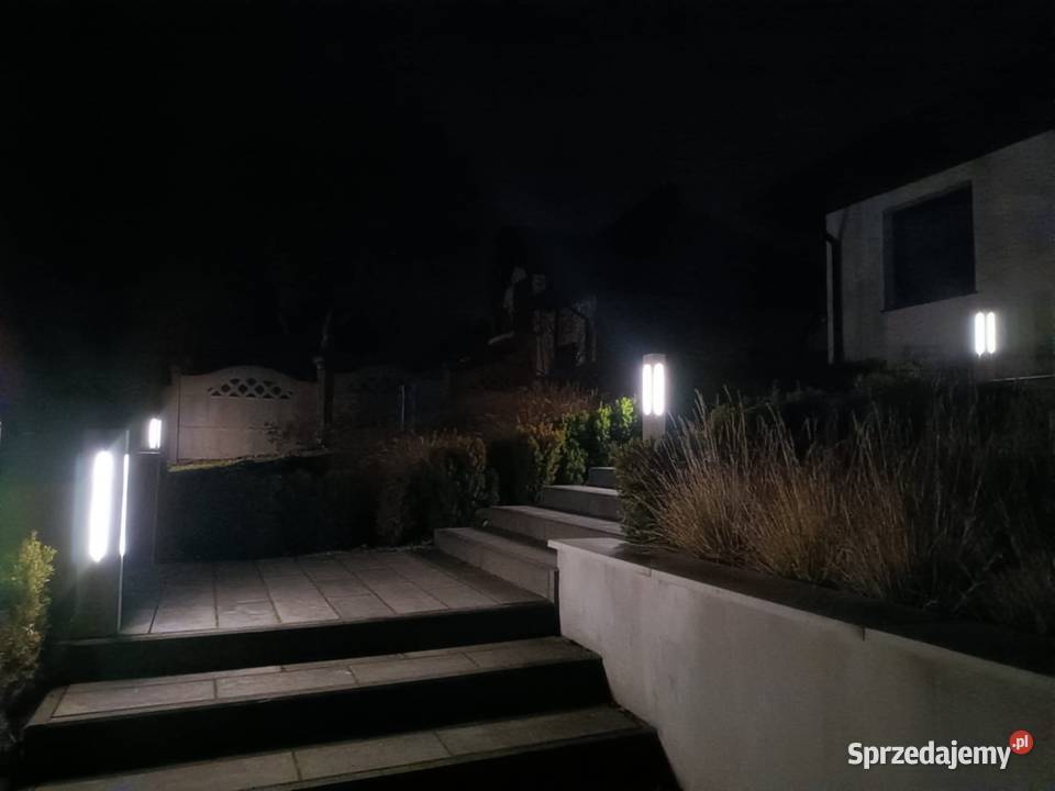 Lampa ogrodowa betonowa słupek podświetlenie LED Ostrzeszów
