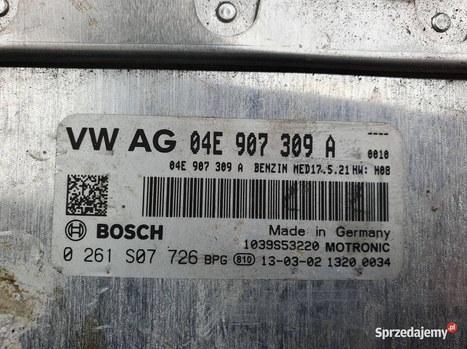 KOMPUTER SILNIKA ECU SKODA OCTAVIA III Pozostałe Lipno