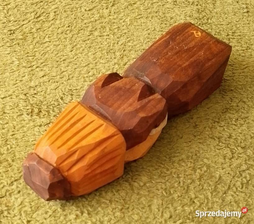 Stara rzeźba ludowa chłopa Rękodzieło Katowice