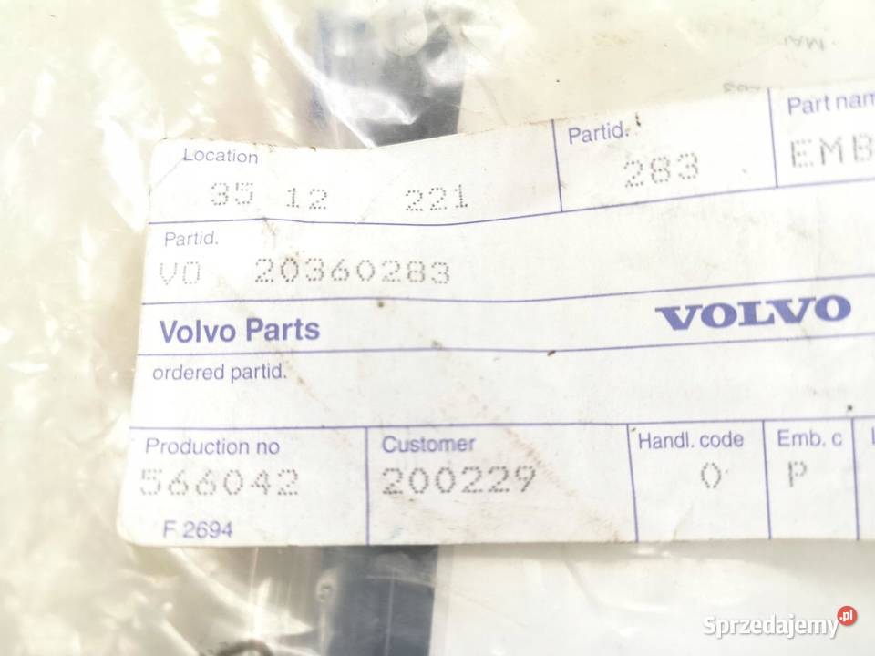 EMBLEMAT VOLVO FH16 470 NOWY ORYGINAŁ 20360283