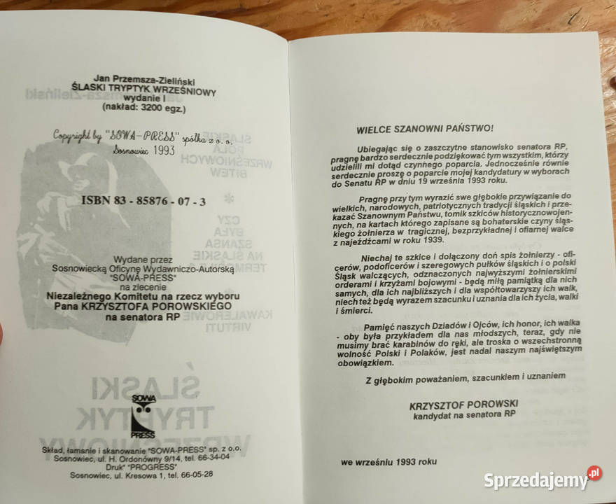 Śląski tryptyk wrześniowy Jan PrzemszaZieliński śląskie Sosnowiec