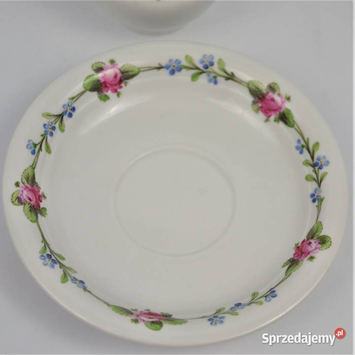 Filiżanka Biedermeier Frstenberg uchwyt Campaner Bronisze