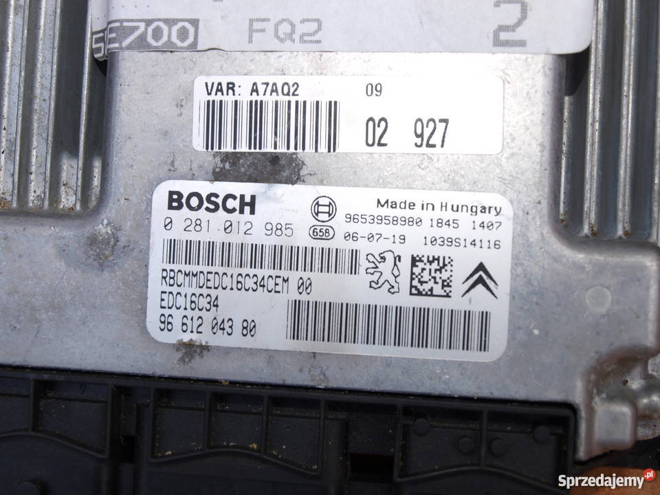 Peugeot Citroen komputer silnika BOSCH Układ elektryczny Kalisz